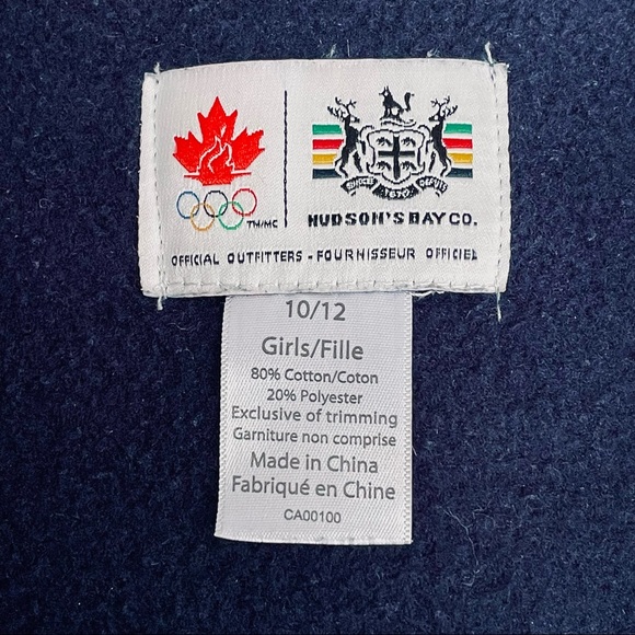 HBC Hudson’s Bay Co CANADA 2010 Winter Olympics Official Girls Cotton Hoodie - Picture 7 of 8